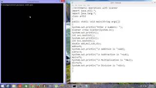 Arithmetic Operations with Scanner