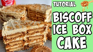 How to make no bake Biscoff cake! tutorial #Shorts