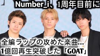 Number_i、1周年目前に 1億回再生突破した「GOAT」平野紫耀、神宮寺勇太、岸優太によるNumber_i GOAT