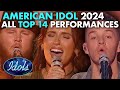 ALL AMERICAN IDOL TOP 14 PERFORMANCES 2024 | Idols Global
