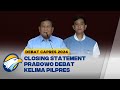 Closing Statement Prabowo di Debat Kelima Pilpres, Minta Maaf ke Paslon Lain