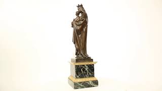 Antique Large French Bronze of Sainte Maria by De Beaumont