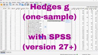 SPSS - Hedges g (one-sample)
