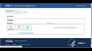CCSQ Data & Analytics Portal Training
