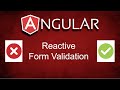 Angular:  Reactive Form Validation