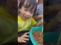 Making almond chocolate with little kids