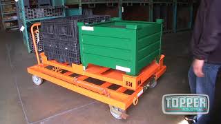 Topper Industrial 33 x 66 Rotate Cart with  2 Position Deck for Material Handling - Cart Delivery