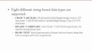MySQL 5 Tutorial | String Data Types