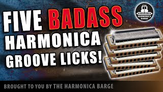 5 Bad Ass Groove Licks (With Splits for Pucker or Tongue Block)   FULL TAB AVAILABLE   (C Harp)