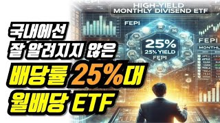 국내에선 잘 알려지지 않은 배당률 25%대 월배당 ETF