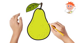 How to draw a pear | Easy drawings