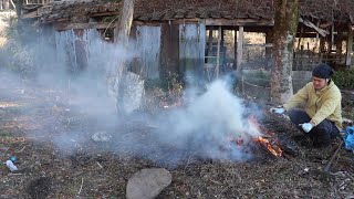 Steadily burning dead bamboo every day! Endless challenge to make a field