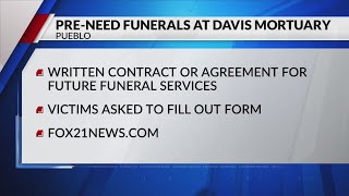 DOI inquiry into pre-need funerals at Davis Mortuary