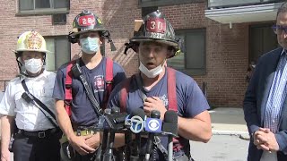 Firefighters Use Rope Rescue To Save Woman From Harlem Apartment Fire