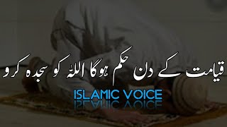Qayamat ke din hukum hoga Allah ko sajda karo | molana saqib raza mustafai status |islamic voice