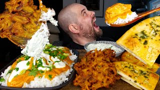 Chicken Tikka Masala, Onion Bhaji, Garlic Butter Naan Bread  ASMR MUKBANG | Dave Kay ASMR