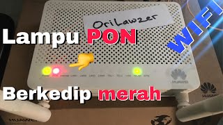 Lampu pon berkedip merah