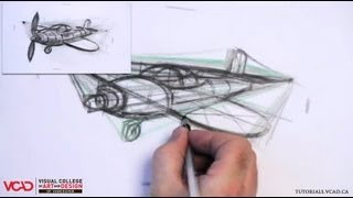 Learn How to Draw a Cartoon Airplane in Two Point Perspective Part 3 of 5