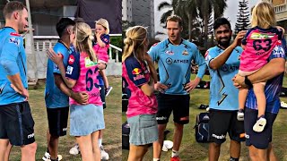 Rahul Tewatia and David Miller with Jos Buttler and family after qualifying to Finals | GT vs RR