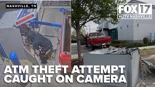 Caught on camera: Suspects attempt to break into ATM using stolen trucks in Murfreesboro