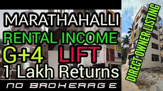 G+4 LIFT RENTAL INCOME MUNNEKOLLAL MARATHAHALLI HOUSE FOR SALE IN BANGALORE RENTAL PROPERTY FOR SALE