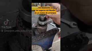 Desmontaje de seguro de Bendix de motor de arranque o la marcha