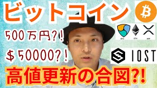 【仮想通貨ビットコイン, リップル, イーサリアム, ステラ, NEM, IOST】BTC最高値更新の合図か⁉️