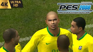 PES 2008 - PC Gameplay Brazil vs Argentina 1080p / Win 10