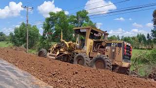 ขับเร็วจริงๆ คนนี้140h สุดจัดปลัดบอก งานขยายถนน จัดให้ motor grader ep.9377