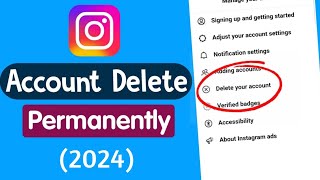 How to Delete Instagram Account Permanently 2024 - Instagram Account Delete Kaise Kare 2024
