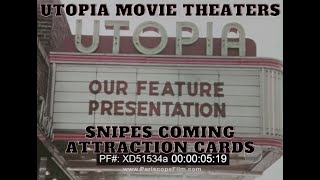UTOPIA MOVIE THEATER SNIPES  COMING ATTRACTION CARDS  JAMAICA ESTATES, NEW YORK XD51534a
