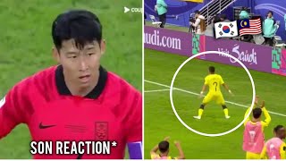 Son Heung Min reaction to Cristiano Ronaldo celebration vs South Korea