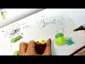 how to draw a bush shrub using pen and marker