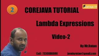 Core java Tutorial || Lambda Expressions || Video-2 || By Ratan sir