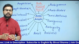 All Root Words in English | Learn Vocabulary With Root Words | Ambi, Amphi and Ami | By Binod Sharma