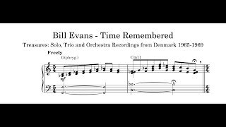 Bill Evans - Time Remembered (Solo Piano Version) - Piano Transcription (Sheet Music in Description)