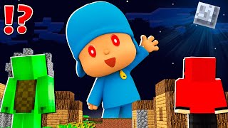 Creepy POCOYO Titan vs JJ and Mikey at 3:00am ! - in Minecraft Maizen