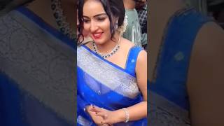 malavika menon new inauguration vadakara hot malavika Menon hot blue saree  mallu actress hot dress