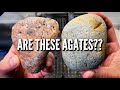 Are These Agates? Cutting on Lapidary Saw to Verify Identity