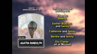 Agatha Randolph ~ Long Obituary