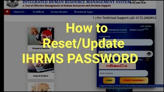 How to #reset #ihrms #password #update ihrms password