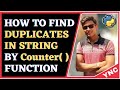 Find Duplicates In a String Using Counter Method | Python | Hindi | Urdu | YNC