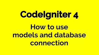 CodeIgniter 4 HMVC - How to use models and database connection in CodeIgniter 4