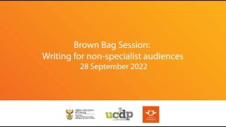 Brown Bag Session with Prof Tawana Kupe