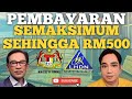 PEMBAYARAN KEWANGAN SEMAKSIMUM RM500. SYABAS, TAHNIAH!