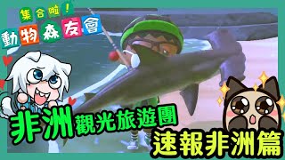 【集合啦！動物森友會/動物之森】發現非洲地形的生物~釣到大魚摟!! (Feat.小白/黑羽) #速報非洲篇