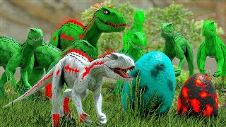 A História do Bebê Indoraptor: Meu Pai Me Expulsou Por Nascer ALBINO! Vou Me V... (Ark Dinossauros)