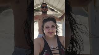 Summer in Cyprus 🤩| Kalymnos Beach ⛱️| Cyndian Couple 🇨🇾 🇮🇳  #trending #viral #shorts