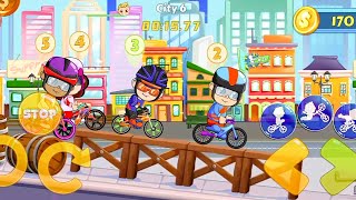 City + City Bridge + Canyon Levels | Vlad Niki Kids Bike Racing 3D Game Play #7 | Abdullah Gaming 🎮