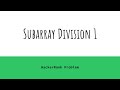 Subarray Division 1 HackerRank Solution